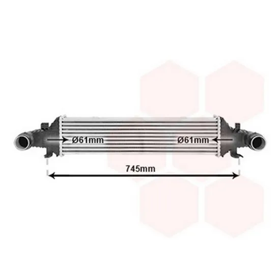 Intercooler MERCEDES C-CLASS W204 2007->2014 Radiator intercooler 2,1 - 3,0 CDi (62,5x143x62 Perioada 2007 2008 2009 2010 2011 2012 2013 2014