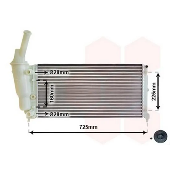Radiator Motor LANCIA Y 1995->2003 Radiator 1.2 8V/16V +/-AC 20 2000->>03 63,5x32,5 W Perioada 1995 1996 1997 1998 1999 2000 2001 2002 2003