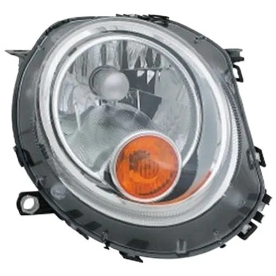 Far dreapta MINI MINI COOPER R50; R53 2001->2006 perioada 2006 cu motor reglaj, semnal galben, cu reglaj electric, cu bec H4