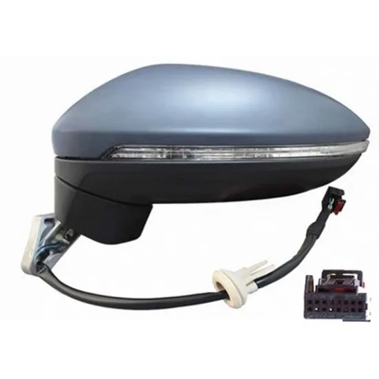 Oglinda VW TOURAN 2010->2016 Oglinda exterioara electrica cu incalzire cu rabatare electrica pentru vopsit cu semnal si lampa podea A stanga Perioada 2015 2016 2017 2018 2019 2020 2021