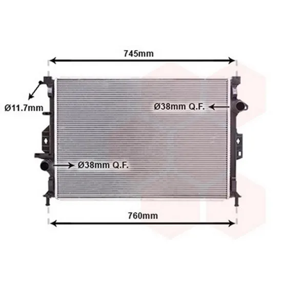 Radiator Motor FORD S-MAX 2006->2014 Radiator apa pentru 1.6 - 2.0 (67x45x1.6) Perioada 2006 2007 2008 2009 2010 2011 2012 2013 2014