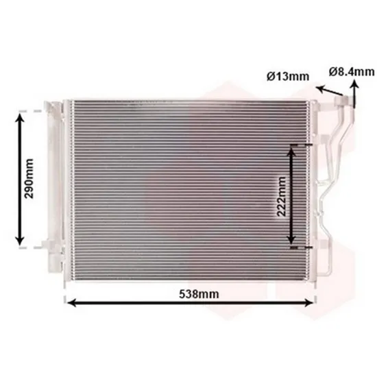 Radiator Aer Conditionat HYUNDAI i40 2012-> Radiator aer conditionat 1.7 CRDi (53,8x38,3x1,6) Perioada 2011 2012 2013 2014 2015 2016