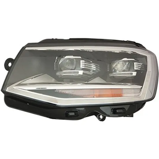 Far stanga VW CARAVELLE 6 2015->, TRANSPORTER T6 2015-> perioada 2015 2016 2017 2018 2019 fara motor reglaj, semnal transparent, cu reglaj electric, cu bec LED