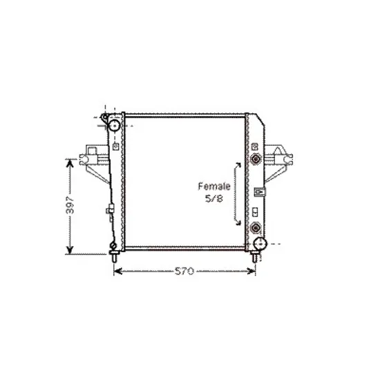 Radiator apa JEEP CHEROKEE LIBERTY 2008-> pentru 3.7 V6 4x4, perioada 2008 2009 2010 2011 2012 2013
