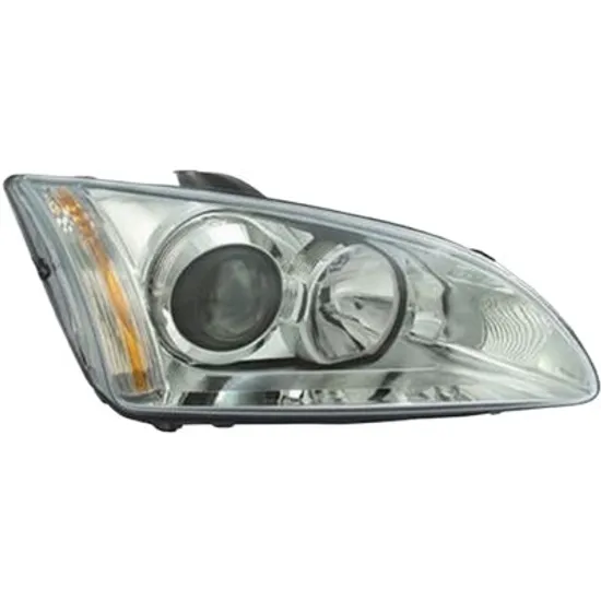 Far dreapta FORD FOCUS 2 2004->2013 perioada 2004 2005 2006 2007 2008 2009 2010 2011 2012 pana la an de fabricatie 02/2008, fara motor reglaj, cromat, semnal galben, cu reglaj electric, adaptiv, cu bec H7/H1