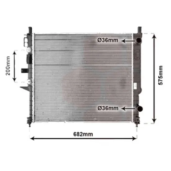 Radiator apa MERCEDES M-CLASS W163 1998->2005 pentru ML 270 CDI, perioada 1999 2000 2001 2002 2003 2004 2005