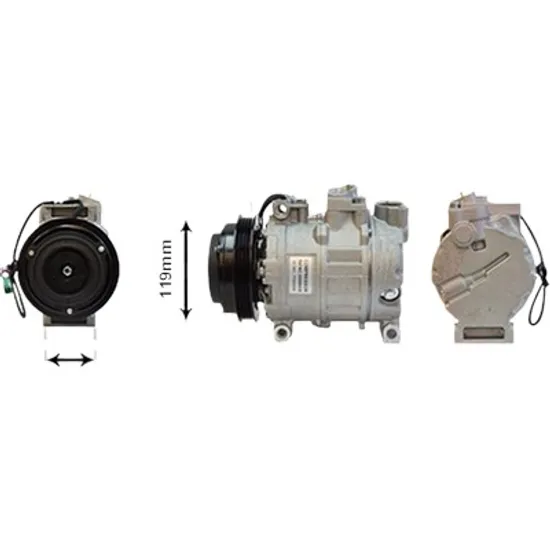 Compresor aer conditionat AUDI A6 C5 1997->2005 2.5 TDI quattro 132KW 180CP , pentru motor AKE, BAU, BDH perioada 2000 2001 2002 2003 2004 2005