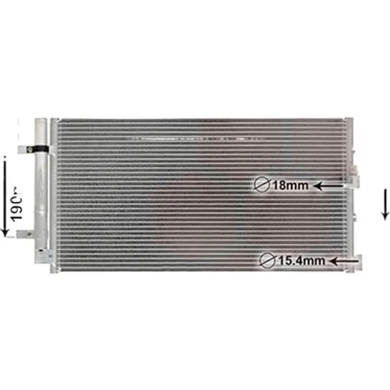 Radiator aer conditionat RENAULT SYMBOL 2 2008->2013 1.4 72KW 98CP , pentru motor K4J 712 perioada 2009 2010 2011