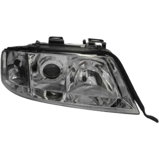 Far dreapta AUDI A6 C5 1997->2005 perioada 1997 1998 1999 2000 2001 2002 2003 2004 2005 pana la an de fabricatie 08/1999, semnal transparent, cu bec H1/H7,