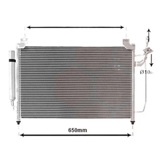 Radiator aer conditionat FORD ECOSPORT 2012-> pentru 1.5 Ti, perioada 2013 2014 2015 2016 2017 2018