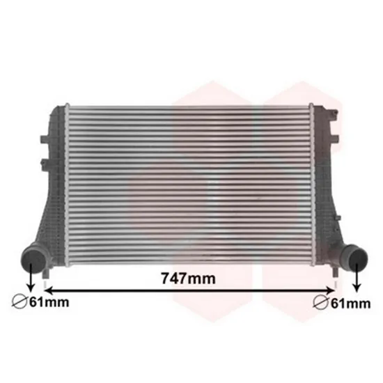 Intercooler VW SCIROCCO 2008->2017 Radiator intercooler benzina/ diesel 61,5x40,5x32 60 Perioada 2008 2009 2010 2011 2012 2013 2014 2015 2016 2017 2018 2019 2020