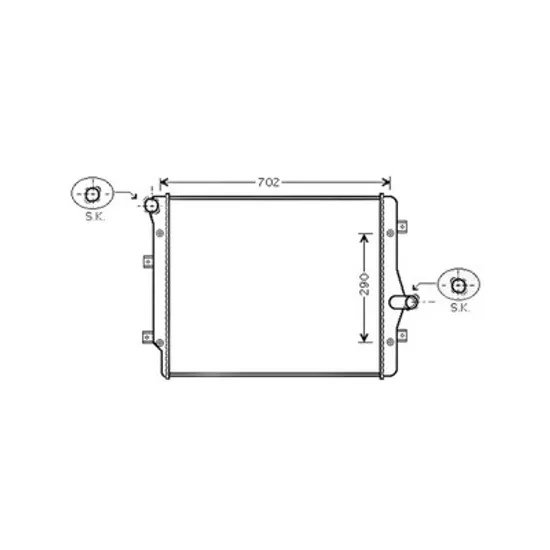 Radiator Motor VW JETTA 5 2005->2010 Radiator apa pentru 1 6TDi/2 0TFSi cu/fara aer conditionat 65x44,5 Perioada 2005 2006 2007 2008 2009 2010