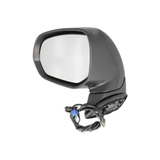 Oglinda exterioara stanga CITROEN C4 Grand Picasso 1 2006->2013, C4 Picasso 1 2006->2013 perioada 2010 2011 2012 2013 , cromat, cu lampa podea, cu lumini de pozitie, cu semnal, numar pini 8, cu incalzire, prevopsit grund