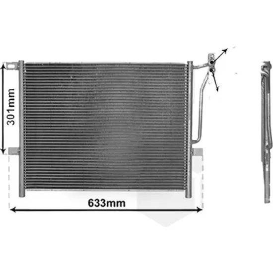 Radiator aer conditionat VW PASSAT B8 2014-> 1.4 GTE Hybrid 115KW 156CP , pentru motor CUKC, DGEB perioada 2015 2016,2017 2018