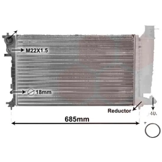 Radiator apa CITROEN XSARA 1997->2005 pentru 2.0 16V, 2.0 GLX 16V, perioada 1998 1999 2000