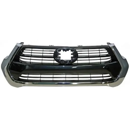 Grila Radiator TOYOTA HILUX 8 2015-> Grila radiator neagra cu ornament cromat Perioada 2020 2021 2022 2023 2024 2025