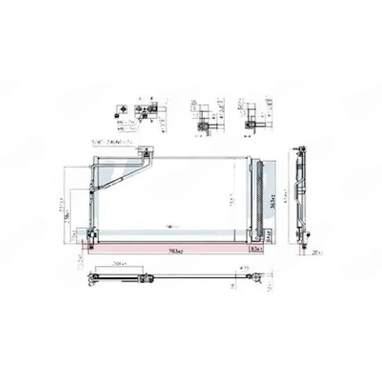 Radiator Aer Conditionat MERCEDES SLK R171 2004->2011 Radiator condensator aer conditionat toate modelele benzina (686x365) 2007- (NISSENS) Perioada 2004 2005 2006 2007 2008 2009 2010 2011