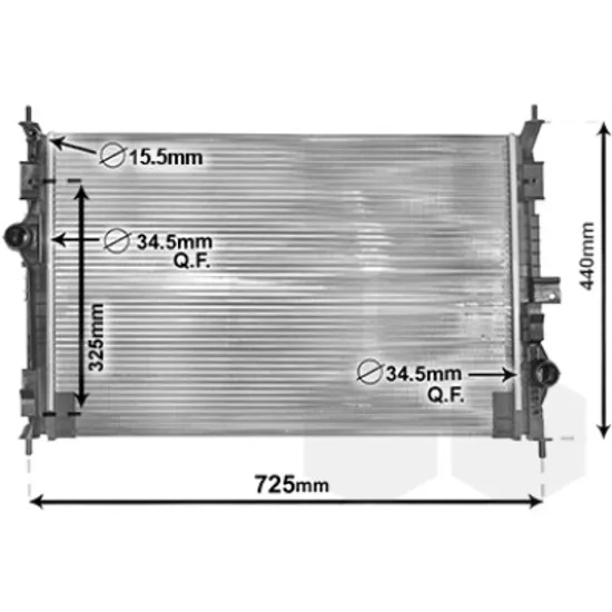 Radiator apa PEUGEOT 5008 2 2016-> 1.5 BlueHDi 130 96KW 131CP , pentru motor YHZ (DV5RC) perioada 2018 2019,2020,2021,2022 2023
