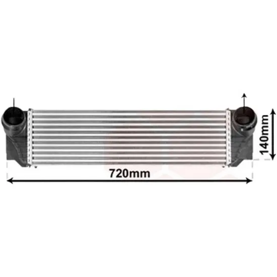 Intercooler BMW 5 F10 2009->2016, 5 Gran Turismo F07 2009->2017 pentru 520 d, perioada 2010 2011 2012 2013 2014 2015 2016 2017