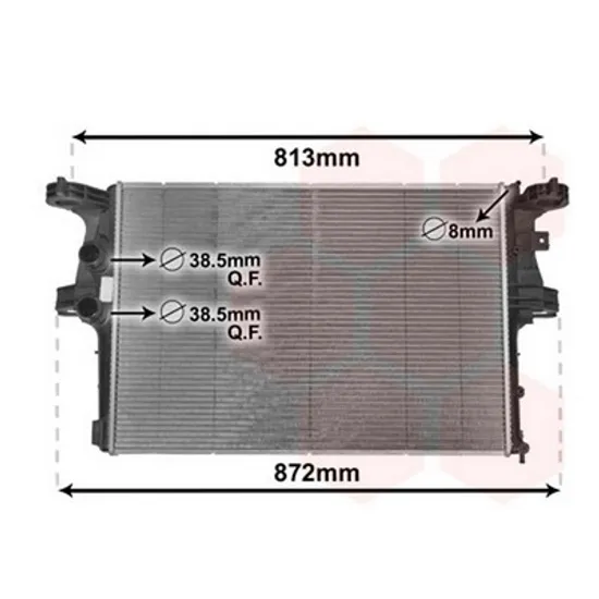 Radiator Motor IVECO DAILY 4 2006->2012 Radiator apa pentru 2.3 T.D (63.8x43.9x38) CV manuala/automata Perioada 2006 2007 2008 2009 2010 2011