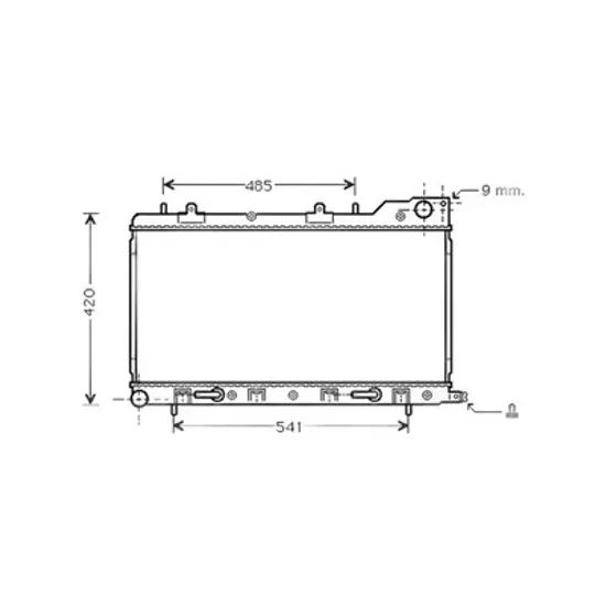 Radiator Motor SUBARU FORESTER SF 1997->2002 Radiator apa pentru 2,0 S TURBO 34x71x16 CV automata Perioada 1997 1998 1999 2000 2001 2002