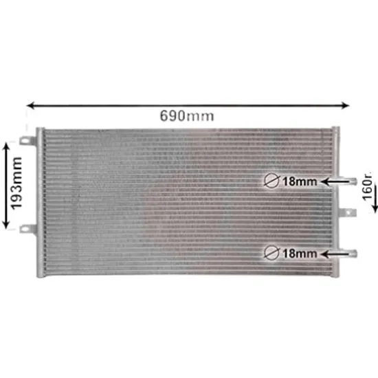 Radiator apa IVECO DAILY 5 2011->2014 pentru 35C21 V, 35S21 V, 40C21 V, 45C21 V, 50C21 V, perioada 2011 2012 2013 2014