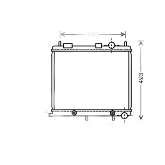 Radiator Motor CITROEN C3 1 2002->2012 Radiator apa pentru 1.4cc 8V / 16V cu/fara aer conditionat HDI (38x40,2x27) Perioada 2002 2003 2004 2005 2006 2007 2008 2009 2010 2011 2012