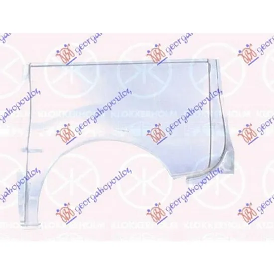Aripa Spate OPEL VIVARO A 2001->2014 Aripa spate partial scurt stanga, Perioada 2001 2002 2003 2004 2005 2006 2007 2008 2009 2010 2011 2012