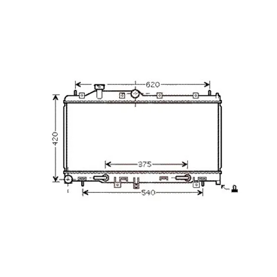 Radiator apa SUBARU FORESTER SH 2008->2013 pentru 2.5 AWD, 2.5 XT AWD, perioada 2008 2009 2010 2011 2012 2013