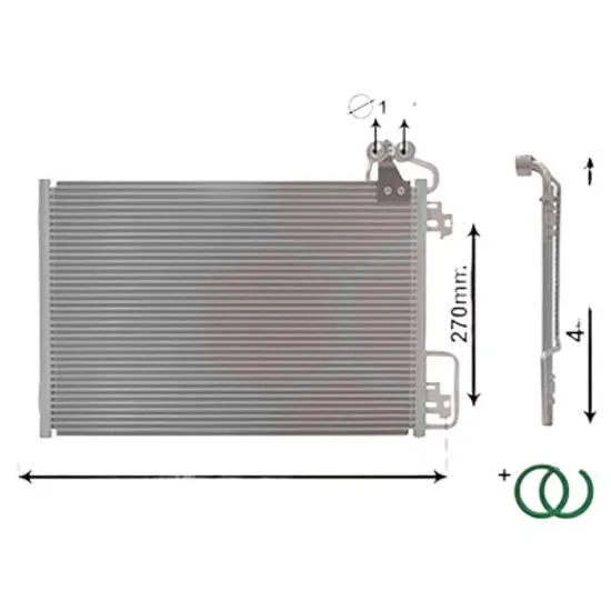 Radiator aer conditionat BMW 3 E36 1990->1998 316 i, 316 i Exclusive 75KW 102CP , pentru motor M43 B16 (164E2) perioada 1993 1994,1995,1996,1997 1998