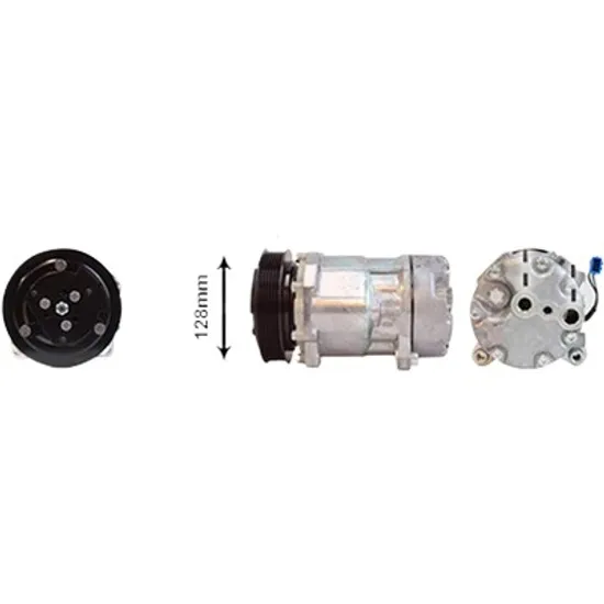 Compresor aer conditionat VW CARAVELLE 4 1990->2003 2.5 85KW 115CP , pentru motor AET, APL, AVT perioada 1996 1997 1998 1999 2000 2001 2002 2003