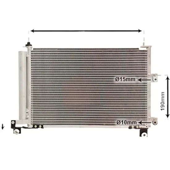 Radiator aer conditionat SSANGYONG KYRON 2005->, ACTYON 1 2005->2013 pentru 2.0 Xdi, perioada 2005 2006 2007 2008 2009 2010 2011 2012 2013