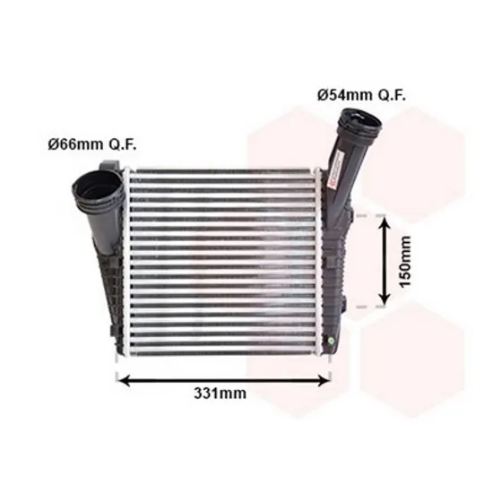 Intercooler AUDI Q7 2006->2015 Radiator intercooler 3,0 TDi (286x292x50) dreapta Perioada 2006 2007 2008 2009 2010 2011 2012 2013 2014 2015