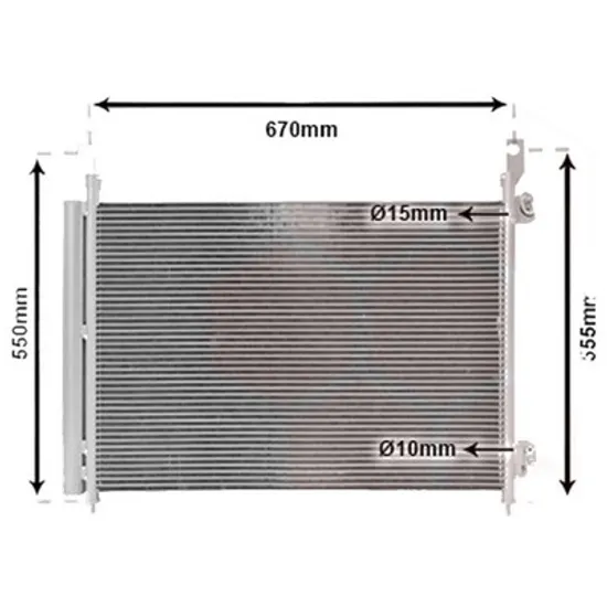 Radiator aer conditionat LAND ROVER RANGE ROVER 4 2012-> 3.0 D250 MHEV 4x4 183KW 249CP , pentru motor AJ20D6 perioada 2020 2021,2022,2023,2024 2025