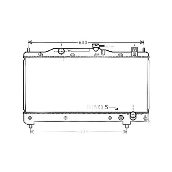 Radiator Motor TOYOTA AVENSIS T22 1997->2003 Radiator apa pentru 2 0cc 16V cu/fara aer conditionat ->2000 32,5x66x16 Perioada 1997 1998 1999 2000