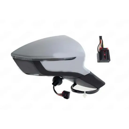 Oglinda SEAT ATECA 2016-> Oglinda exterioara electrica cu incalzire cu rabatare electrica pentru vopsit (cu semnal si cu lampa podea) 9 PIN DREAPTA Perioada 2016 2017 2018 2019 2020 2021