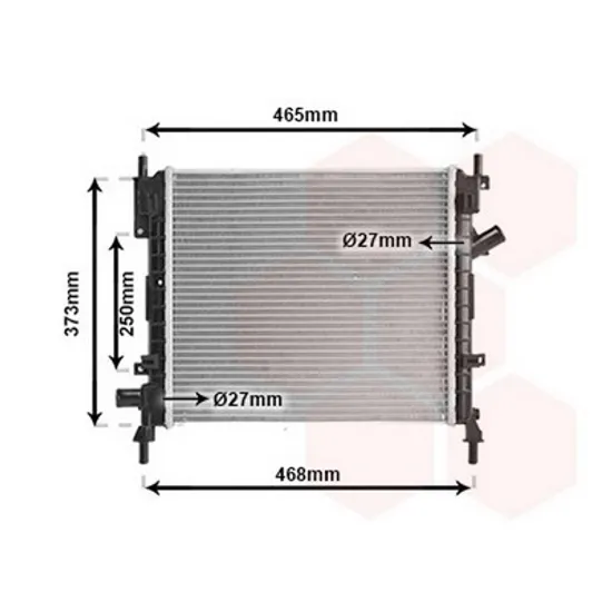 Radiator Motor FORD KA 1996->2008 Radiator apa pentru benzina cu aer conditionat (38x36) Perioada 1996 1997 1998 1999 2000 2001 2002 2003 2004 2005 2006 2007 2008