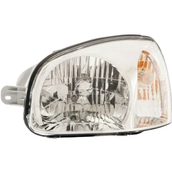 Far stanga HYUNDAI SANTA FE 1 2001->2006 perioada 2000 2001 2002 2003 2004 2005 2006 fara motor reglaj, semnal transparent, cu reglaj electric, cu bec H4