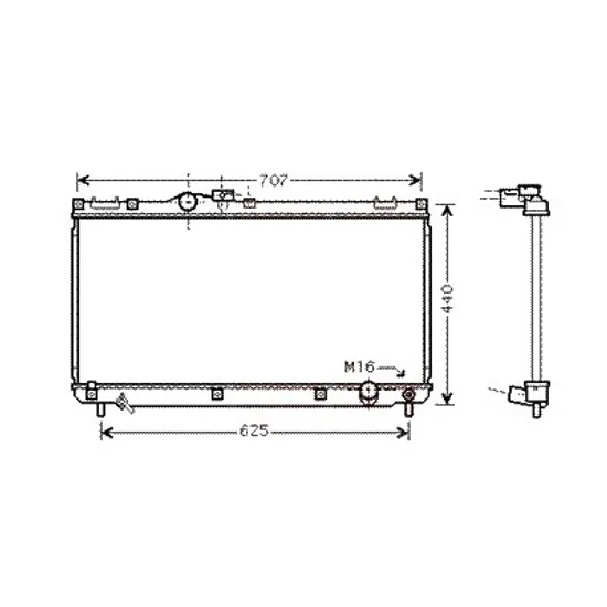Radiator apa LEXUS IS 1 1999->2005 pentru 200, perioada 1999 2000 2001 2002 2003 2004 2005