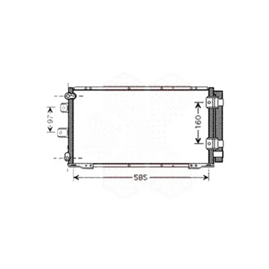Radiator aer conditionat RENAULT LAGUNA 2 2001->2007 pentru 2.9 V6 24V, perioada 2001 2002 2003 2004 2005 2006 2007