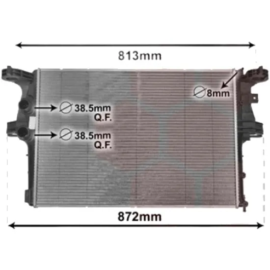 Radiator apa IVECO DAILY 5 2011->2014 pentru 35C17 V, 35S17 V, 40C17 V, 45C17 V, 50C17 V, 60C17 V, perioada 2011 2012 2013 2014