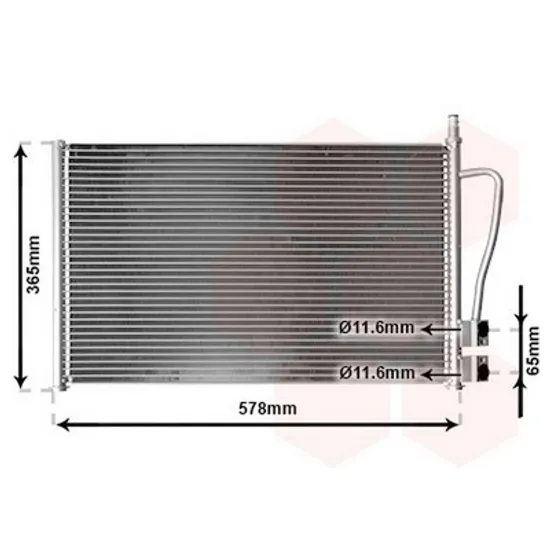 Radiator Aer Conditionat FORD FUSION 2002->2012 Radiator aer conditionat benzina - 1.4TDC (53,7x36,5x1,6) Perioada 2002 2003 2004 2005 2006 2007 2008 2009 2010