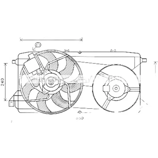 Ventilator motor FORD TOURNEO 1994->2014 2.2 TDCi 103KW 140CP , pentru motor perioada 2007 2008 2009 2010 2011 2012 2013 2014
