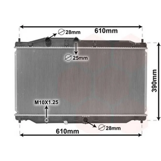 Radiator Motor HONDA CIVIC 9 2011-> Radiator apa pentru 1,4iVTEC (32,5x65,6x1,6) CV manuala Perioada 2012 2013 2014 2015 2016