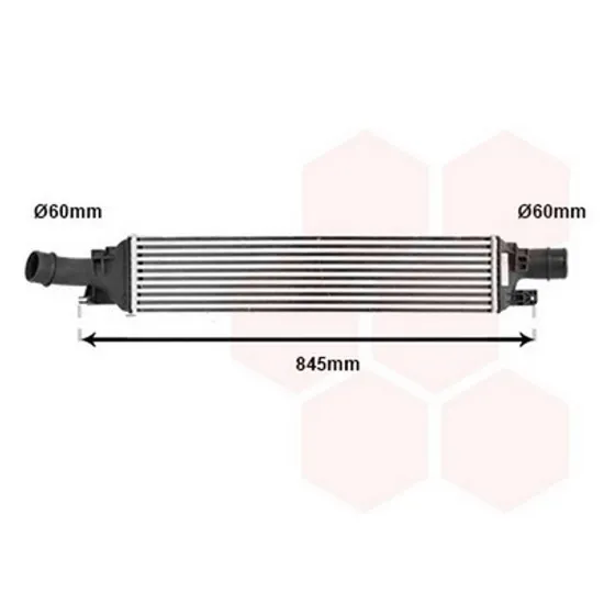 Intercooler AUDI Q3 8UB, 8UG 2011->2018 Radiator intercooler .2.0 TFSI - 2.0TDI (665x145x64 Perioada 2011 2012 2013 2014 2015 2016 2017 2018