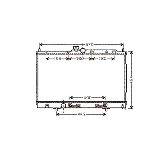Radiator apa MITSUBISHI OUTLANDER 1 2001->2006 pentru 2.0, perioada 2003 2004 2005 2006