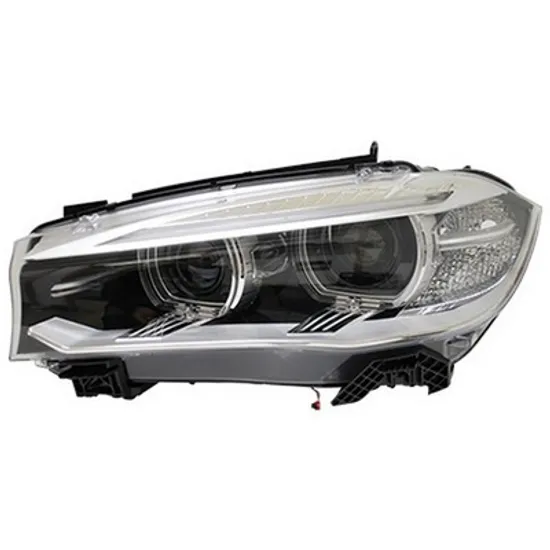 Far stanga BMW X5 F15 2013->2018 perioada 2013 2014 2015 2016 2017 2018 pana la an de fabricatie 2015, cu motor reglaj, fara unitate de control Xenon, Bi-Xenon, cu reglaj distanta iluminare automat, cu bec D1S tub descarcare gaze