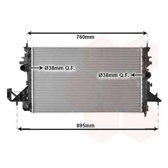 Radiator Motor OPEL ASTRA K 2015->2021 Radiator apa 1.4i 16V (680x390x16) motor B14XE Perioada 2016 2017 2018 2019 2020 2021 2022