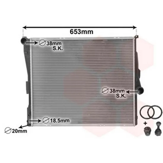 Radiator Motor BMW X3 E83 2003->2011 Radiator apa pentru benzina - diesel (58x50) CV manuala/automata Perioada 2004 2005 2006 2007 2008 2009 2010 2011