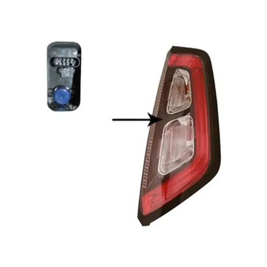 Lampa stop spate dreapta FIAT PUNTO EVO 199 2008-> perioada 2009 2010 2011 2012 , fumuriu, semnal transparent, pentru Easy/Lounge/Twin, pentru Sport/MyLife